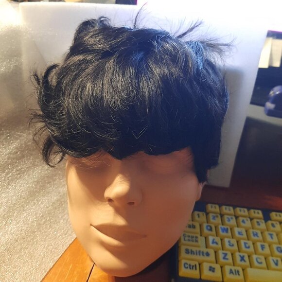 NEW ! 10x8 Women Luxury Hair Straight Curly Costume Wig Black main image 5